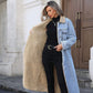 Women's Warm Lined Long Denim Coat
