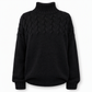 Casual Solid Color Turtleneck Knit Pullover