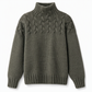 Casual Solid Color Turtleneck Knit Pullover
