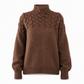 Casual Solid Color Turtleneck Knit Pullover