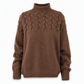 Casual Solid Color Turtleneck Knit Pullover