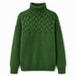 Casual Solid Color Turtleneck Knit Pullover