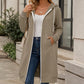 Women's Longline Zip Up Hooded Jacket