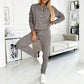 Women's Half-Button Sweatshirt & Sweatpants Set