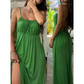 Women's Drawstring Spaghetti Strap Dress