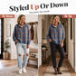 Women's Retro Plaid Hooded Knit Sweater
