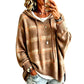 Women's Retro Plaid Hooded Knit Sweater