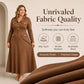Women's Elegant Lapel Maxi Dress