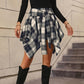 Women's Plaid High Waisted Pleated Skirt