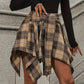 Women's Plaid High Waisted Pleated Skirt