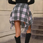Women's Plaid High Waisted Pleated Skirt