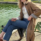Women's Lapel Single-Breasted Trench Coat