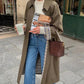 Women's Lapel Single-Breasted Trench Coat