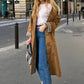 Women's Lapel Single-Breasted Trench Coat
