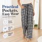 Women's Casual Plaid Straight-Leg Pants