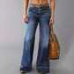 Women's Retro Flare Jeans with Pockets