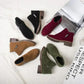 Women's Side Zipper Low Heel Ankle Boots