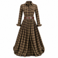 ✨ Cinched Waist, French-Inspired Plaid | Women's Pleated A-Line Dress ⚡ Free Shipping