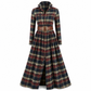 ✨ Cinched Waist, French-Inspired Plaid | Women's Pleated A-Line Dress ⚡ Free Shipping