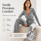 Women's Ribbed Hooded Zip-Up Jacket & Flare Pants Set