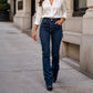Women's Retro High Stretch Bootcut Jeans