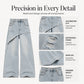 Women's Asymmetric Layered Wide Leg Jeans