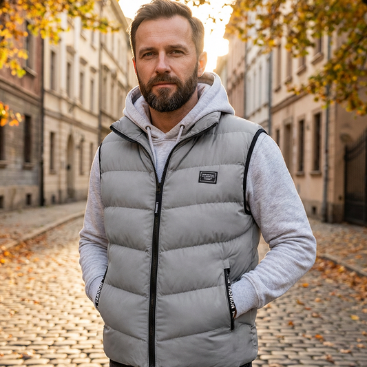 Men's Padded Stand Collar Vest