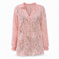 Women's Elegant Loose Fit Long Sleeve Lace Pullover Blouse