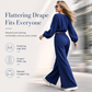 Women's Casual  V-Neck Lantern Sleeve Crop Top & High Waist Wide Leg Pants Set