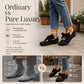 Women's Square-Toe Knit Bow Flat Shoes