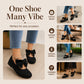 Women's Square-Toe Knit Bow Flat Shoes