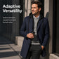 Men's Mid-Length Coat with Removable Hood