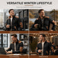 Men's Color-Block Warm-Lined Zip-Up Jacket