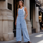 👖 Flattering High Waist, Effortless Wide-Leg Style | Women's Denim Jumpsuit ⚡ Free Shipping