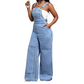 👖 Flattering High Waist, Effortless Wide-Leg Style | Women's Denim Jumpsuit ⚡ Free Shipping