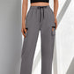 Women's Drawstring Cargo Pants with Pockets