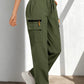 Women's Drawstring Cargo Pants with Pockets