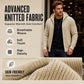 Men's Casual Zip-Up Hooded Knit Sweater