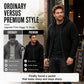 Men's Casual Zip-Up Hooded Knit Sweater