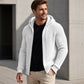 Men's Casual Zip-Up Hooded Knit Sweater