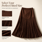 Women's High Waist Polka Dot Pleated Skirt