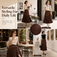 Women's High Waist Polka Dot Pleated Skirt