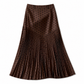Women's High Waist Polka Dot Pleated Skirt