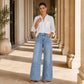 Women's Wide-Leg Jeans with Front Seams