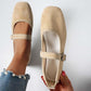 Comfortable PU Suede-Look Ballet Flats with Strap
