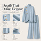 Women's Elegant Turtleneck Sweater & Wide-Leg Pants Set