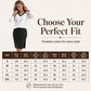 Women's Long Sleeve V-Neck Top & Ribbed Skirt Set