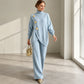 Women's Elegant Turtleneck Sweater & Wide-Leg Pants Set