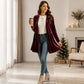 Women's Velvet Open Front Cardigan