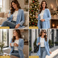 Women's Velvet Open Front Cardigan
